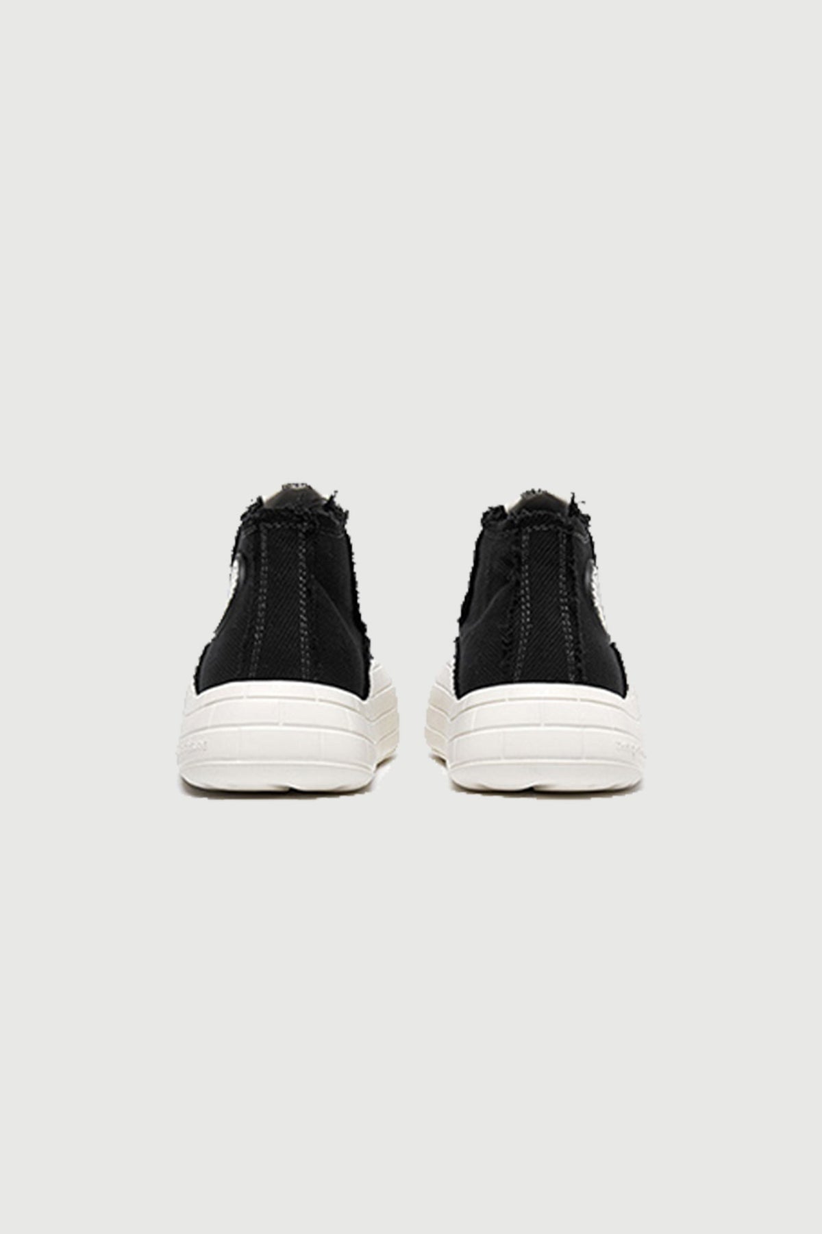 NYU Vulc Mid Black — rear