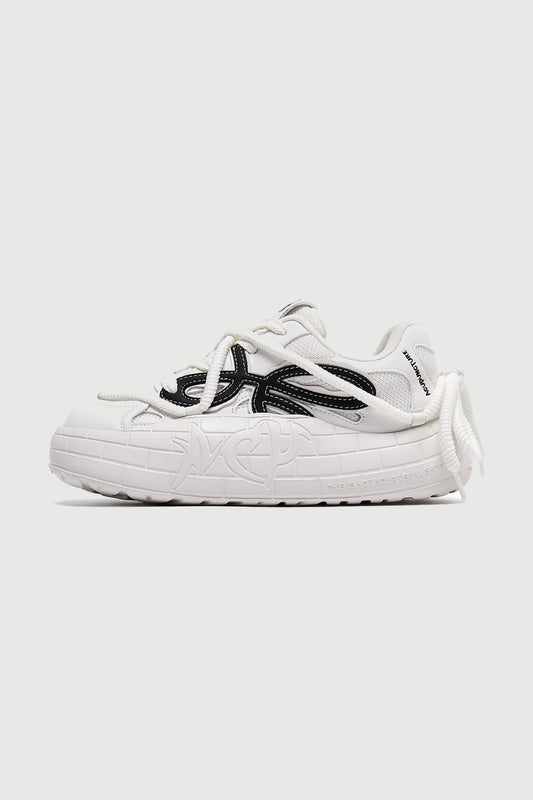 NYU Vulc Entwine White — side view